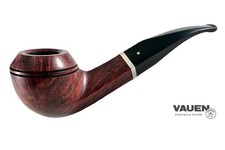 VAUEN Royal 168 punto bianco Bent Bulldog | Made in Germany | pipa 9 mm 368