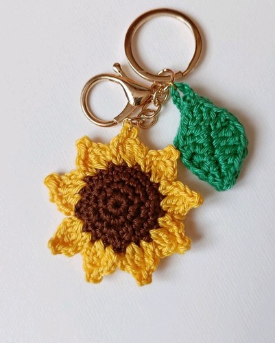Portachiavi girasole fatto - portachiavi, a
