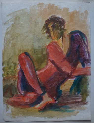 Disegno guazzo nudo - disegno,