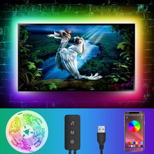Striscia LED TV 4m RGB con APP, USB, Retroilluminazione per TV 55-70