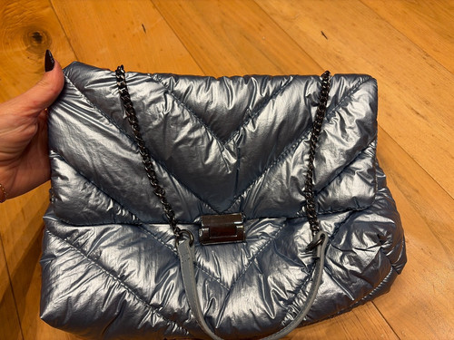 Borsa zara blu trapuntata - borsa,