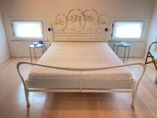 letto matrimoniale mod. Orlando di Cantori + rete sospesa con doghe in legno
