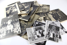 Grande lotto 38 Foto soggetto MATRIMONIO BATTESIMO CERIMONIA D'epoca B/N Chiesa