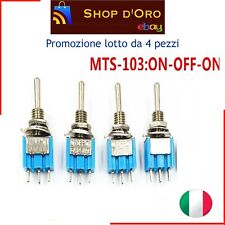 4x Interruttore a levetta Deviatore switch 3 posizioni ON-OFF-ON 