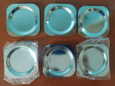 SOTTOBICCHIERI ACCIAIO INOX Cm. 9x9 VINTAGE - 6 PEZZI