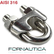 MORSETTO IN ACCIAIO INOX AISI 316 PER CAVI METALLICI MORSETTI INOX VARIE MISURE