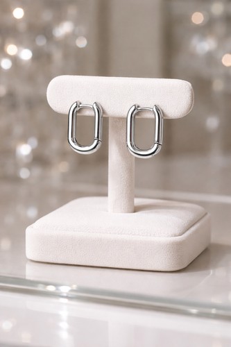Orecchini huggie stile - , argento