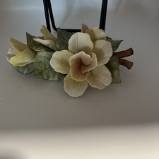 Capodimonte Porcellane Artistiche-Fabar, Statuina Fiore, Made In Italy