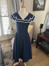 Abito marinaio Bettie Page blu