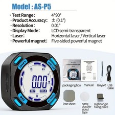 Aicevoos Misuratore Angolare Digitale Alta Precisione GONIOMETRO LASER OTTIMO RAPPORTO QUALITÀ PREZZO! AS-P5