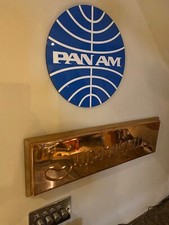 PAN AM wood sign 30cm round