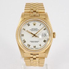 Orologio da polso uomo ROLEX Datejust in oro massiccio 18 ct ref. 16238 condizioni pari al nuovo
