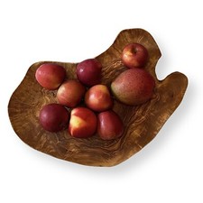 V01 Vassoio da Portata Centrotavola Cucina Legno Di Ulivo Portaoggetti 45x 33 cm