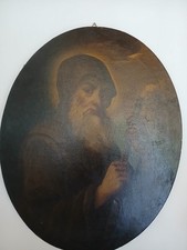 San Francesco Di Paola  antico  olio  tela santo religioso XVII secolo Charitas