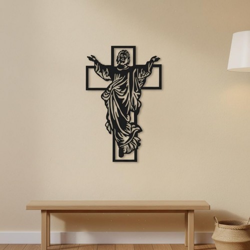 Croce parete metallo - croce,