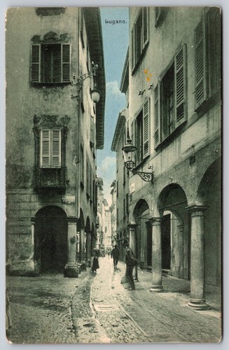 Cartolina epoca scena via - cartolina,