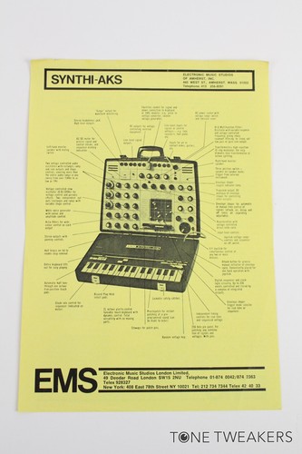 Ems synthi aks spec - ems, data