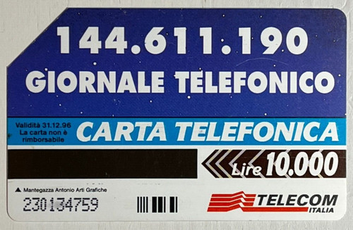 Carta telefonica giornale - carta,