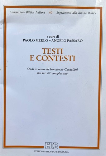 Testi contesti studi - contesti.,