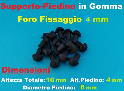 10xpiedino gomma supporto - in,