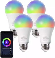 Confezione 4 Lampadine LED Smart E27 9W A19 2700K - 6500K Dimmerabili RGB Multicolore