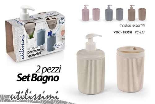 Set porta sapone dosatore - porta,