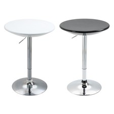 HOMCOM Tavolo Rotondo da Bar con Piano Girevole Altezza Regolabile Base Acciaio