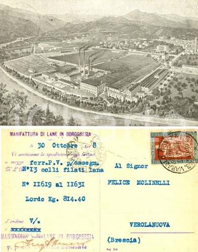 1928 borgosesia cartolina - 1928,