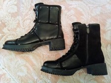 Stivali Baldinini In pelle anfibi stivaletti scarpe zeppe stiletto