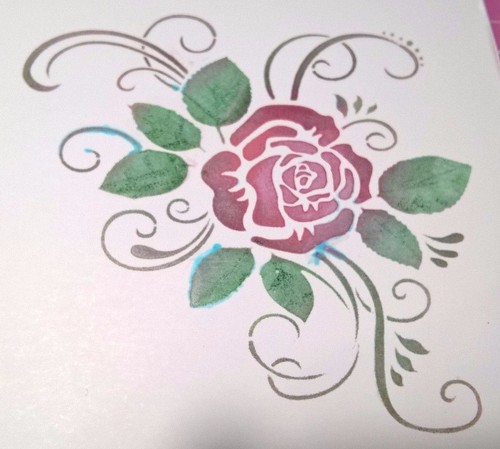 Stencil artigianale rosa
