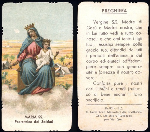 Santino militare maria - santino, militare-maria