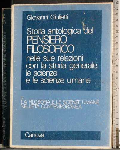 Storia antologica del - storia, pensiero