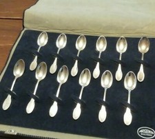 12 Cucchiaini caffè antichi. stile Impero. Argento 800 NUOVI!! 