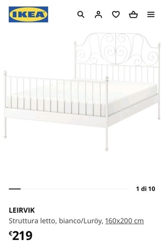 Letto matrimoniale ikea ferro - matrimoniale,