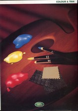 Brochure Land Rover Defender Discovery Range Rover UK 1996 COLORE E FINITURE