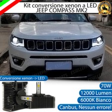 KIT LED D5S CONVERSIONE BI XENON BIXENO A LED JEEP COMPASS II 12000 LUMEN 6000K