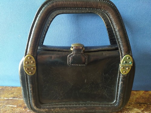 Borsa vintage donna cuoio nero - vintage,