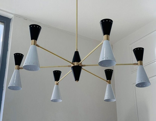 Lampadario sputnik ottone - sputnik, in