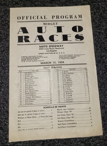 Souvenir racing programma - souvenir,