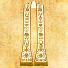 Stola romana ricamata ecru