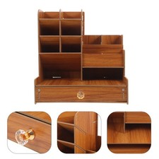  Porta Penne Scrivania Penna in Legno Massiccio Organizzatore Dell'ufficio