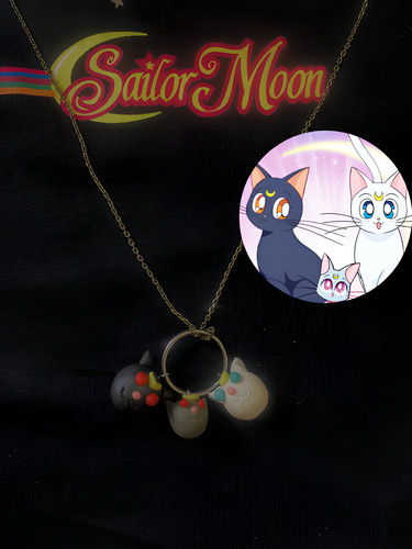 Sailor moon cats necklace - sailor,