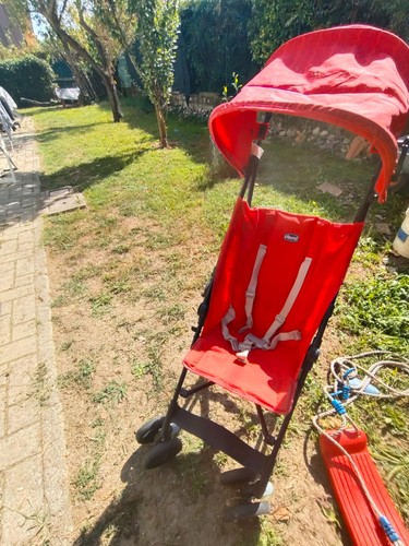 Passeggino pieghevole rosso - passeggino,