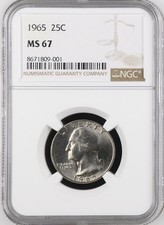 1965 25C Washington quarto di