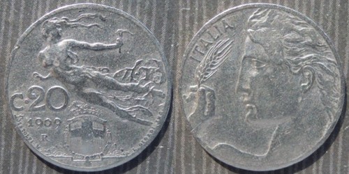 Italy centesimi 1909 - 20,