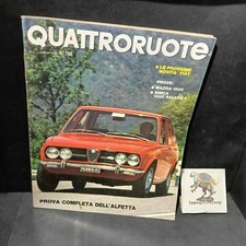 Quattroruote luglio 1972 prova Alfa Romeo Alfetta e Simca Rally 1 originale