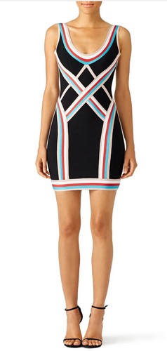 Hervé léger colorblock - hervé,
