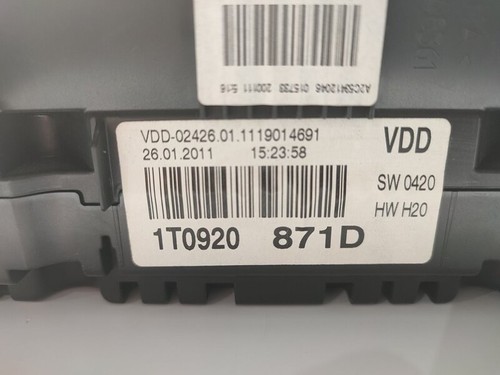 Quadro strumenti volkswagen - quadro,