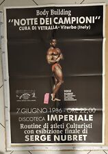 Manifesto Viterbo Pesistica Culturismo Discoteca Imperiale Serge Nubret Cura Vet