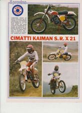 advertising TEST MOTO CIMATTI KAIMAN S.R. X  21 1978 -MOTOITALIANE  MOTOSPORT